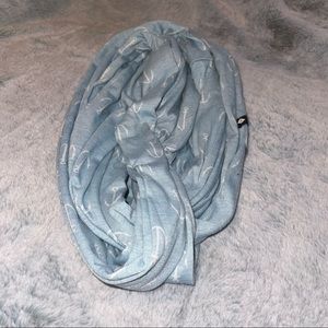 Light Blue Anchor Infinity Scarf